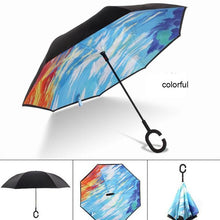 Load image into Gallery viewer, C Handle Windproof Reverse Folding Umbrella