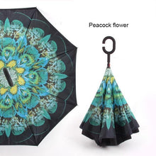 Load image into Gallery viewer, C Handle Windproof Reverse Folding Umbrella