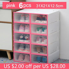 Load image into Gallery viewer, Transparent shoe box storage