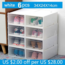 Load image into Gallery viewer, Transparent shoe box storage