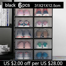 Load image into Gallery viewer, Transparent shoe box storage