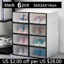 Load image into Gallery viewer, Transparent shoe box storage