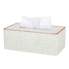 Load image into Gallery viewer, Marble Golden rim Tissue Box
