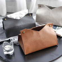Load image into Gallery viewer, Leather Tissue Box Holder
