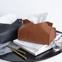 Load image into Gallery viewer, Leather Tissue Box Holder
