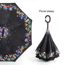 Load image into Gallery viewer, C Handle Windproof Reverse Folding Umbrella
