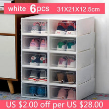 Load image into Gallery viewer, Transparent shoe box storage
