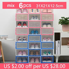 Load image into Gallery viewer, Transparent shoe box storage
