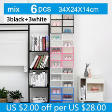 Load image into Gallery viewer, Transparent shoe box storage
